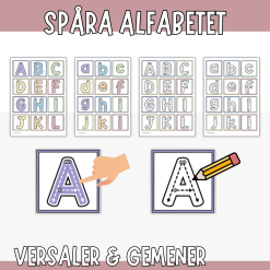 Bokstavskort - Spåra bokstäverna A till Ö