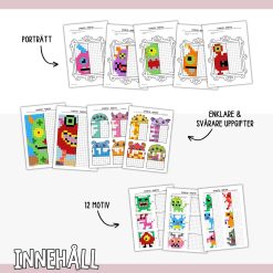 Symmetri med monster – Pixelpyssel i matematik