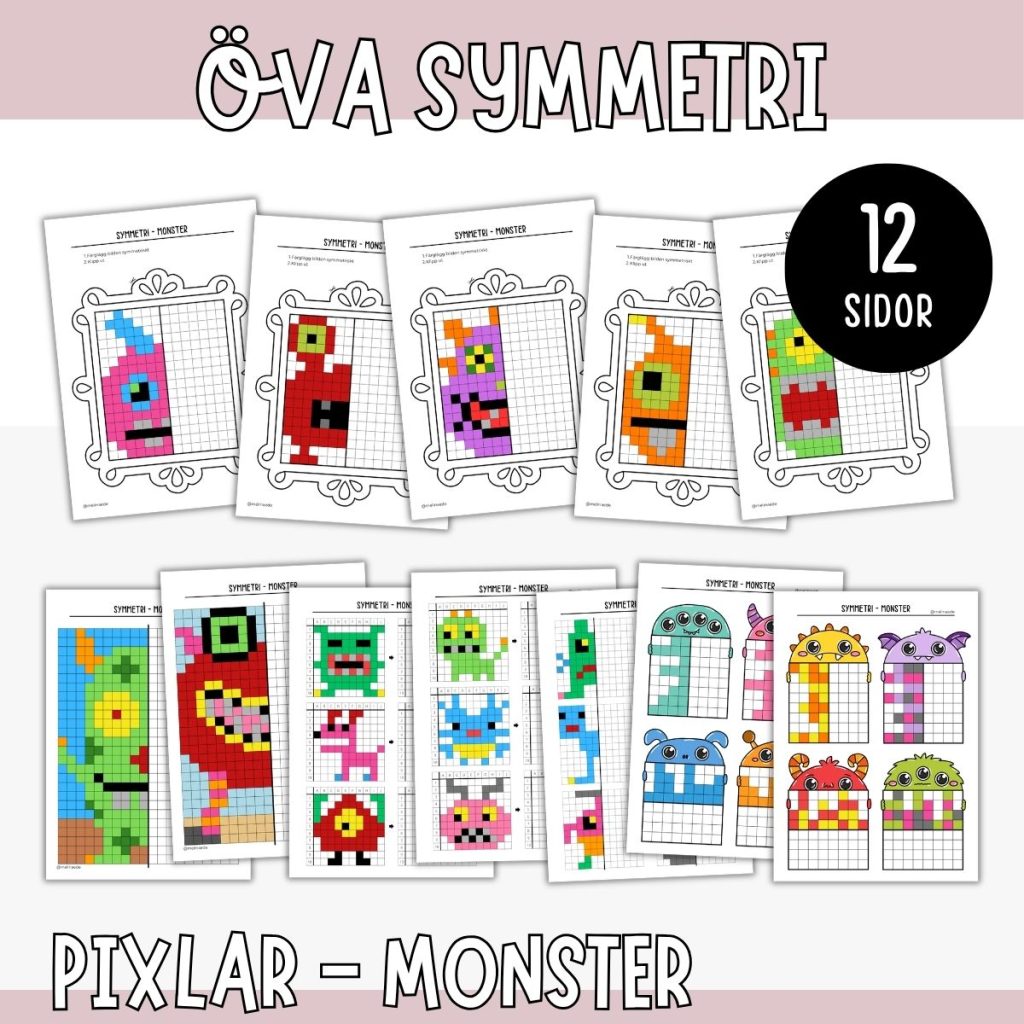 Symmetri med monster – Pixelpyssel i matematik