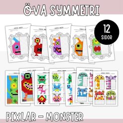 Symmetri med monster – Pixelpyssel i matematik
