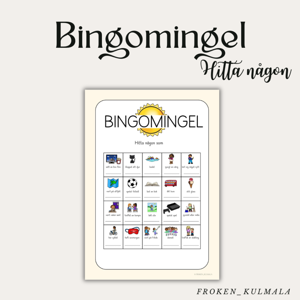 Bingomingel – Hitta någon