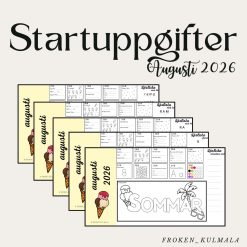 Startuppgifter augusti 2026
