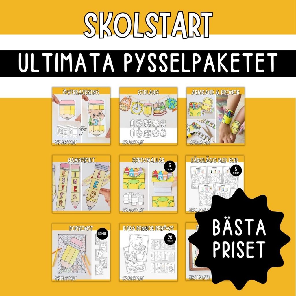 Skolstart – Ultimata pysselpaketet
