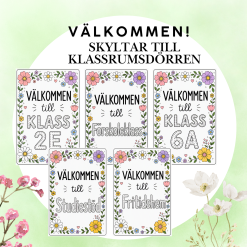 Välkommen klassrumsskyltar