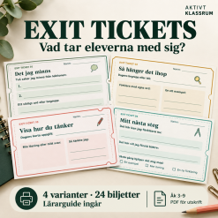 Exit tickets – 4 varianter för återkallning, förståelse och reflektion