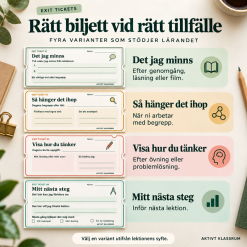 Exit tickets – 4 varianter för återkallning, förståelse och reflektion