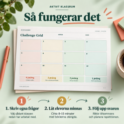 Challenge Grid – redigerbara mallar för återkallning och repetition