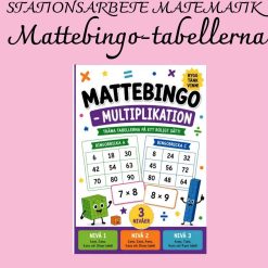 Mattebingo – Multiplikation | 3 nivåer | Stationsarbete