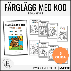 Färglägg efter kod - tema höst