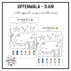 Siffermåla - Djur
