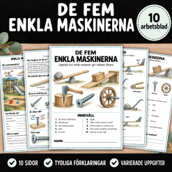De 5 enkla maskinerna. Häfte med 10 sidor.