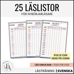 25 läslistor | För nybörjarläsare