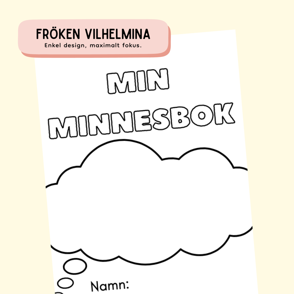 Min minnesbok – Ett fint minne från läsåret!
