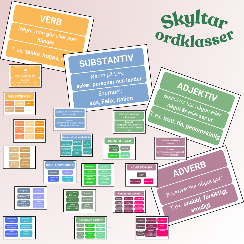 Skyltar ordklasser