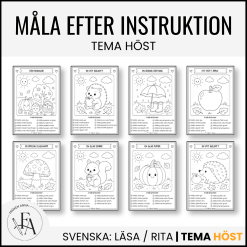 Måla efter instruktion - tema höst