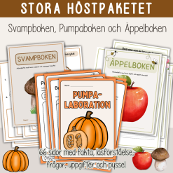 Höst - Det stora höstpaketet - Paket med Äppelboken, Svampboken och Pumpaboken.