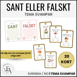 Svampar – Sant eller falskt | Faktakort
