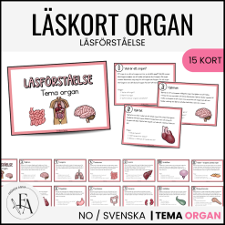Organ | 15 Läskort / Läsförståelsekort