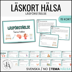 Hälsa & Välbefinnande | 15 Läskort / Läsförståelsekort