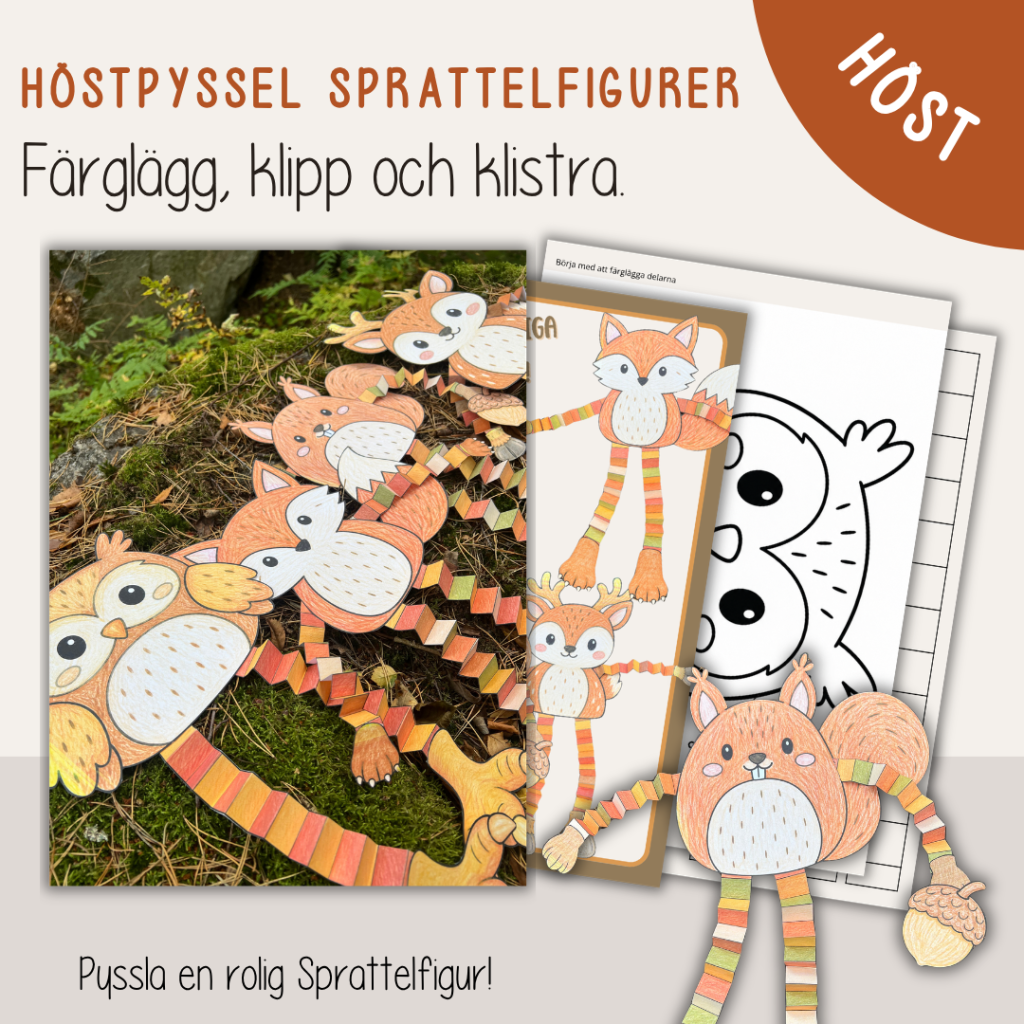 Höst – Höstpyssel – Pyssla ett spratteldjur