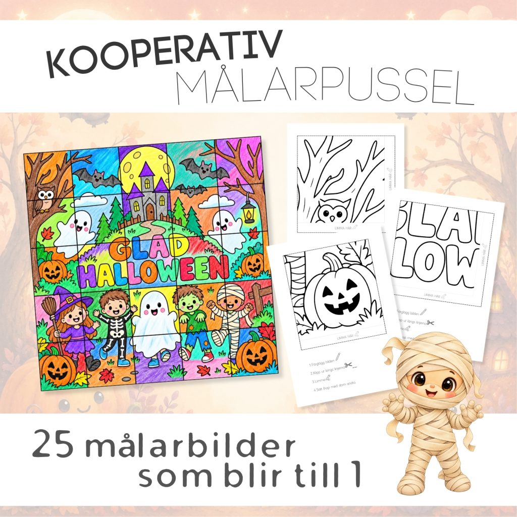 Halloween kooperativ målarpussel🎃