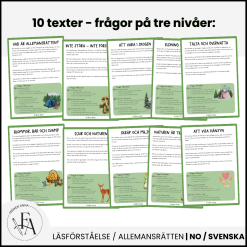 Allemansrätten | 10 läsförståelsetexter