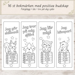 Bokmärken med peppande budskap