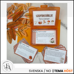 Läskort / Läsförståelsekort - Tema Svampar