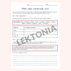 Måla med varierade ord – Bli en mästare på synonymer