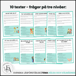 Tema Hälsa och välbefinnande | 10 Läsförståelsetexter
