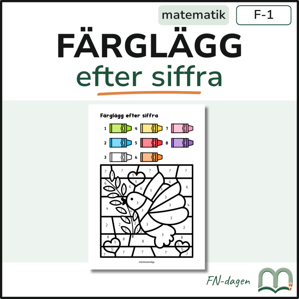 Färglägg efter siffra – FN