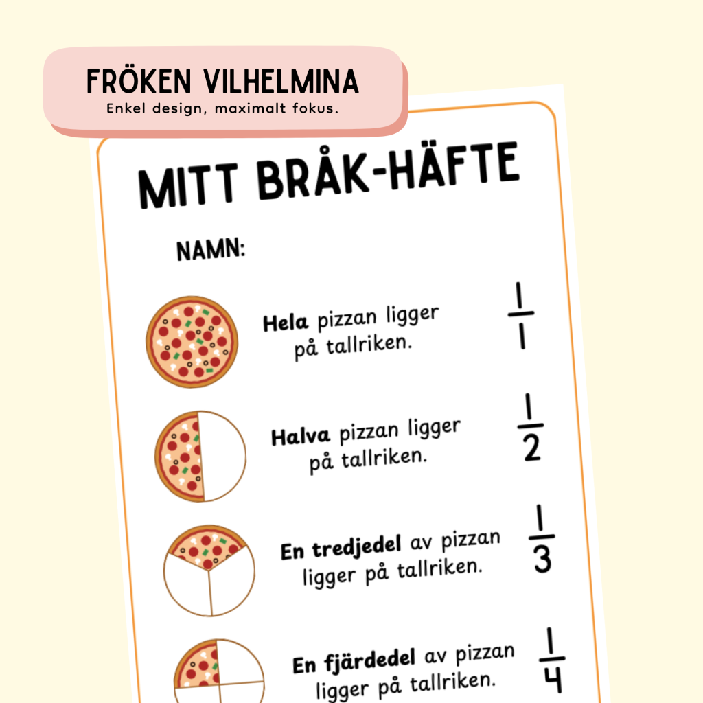 Mitt bråk-häfte – Gör bråkräkning roligt och begripligt!