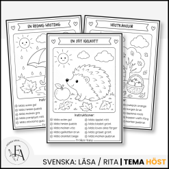 Måla efter instruktion - tema höst