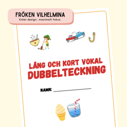 Häfte - Dubbelteckning, lång och kort vokal