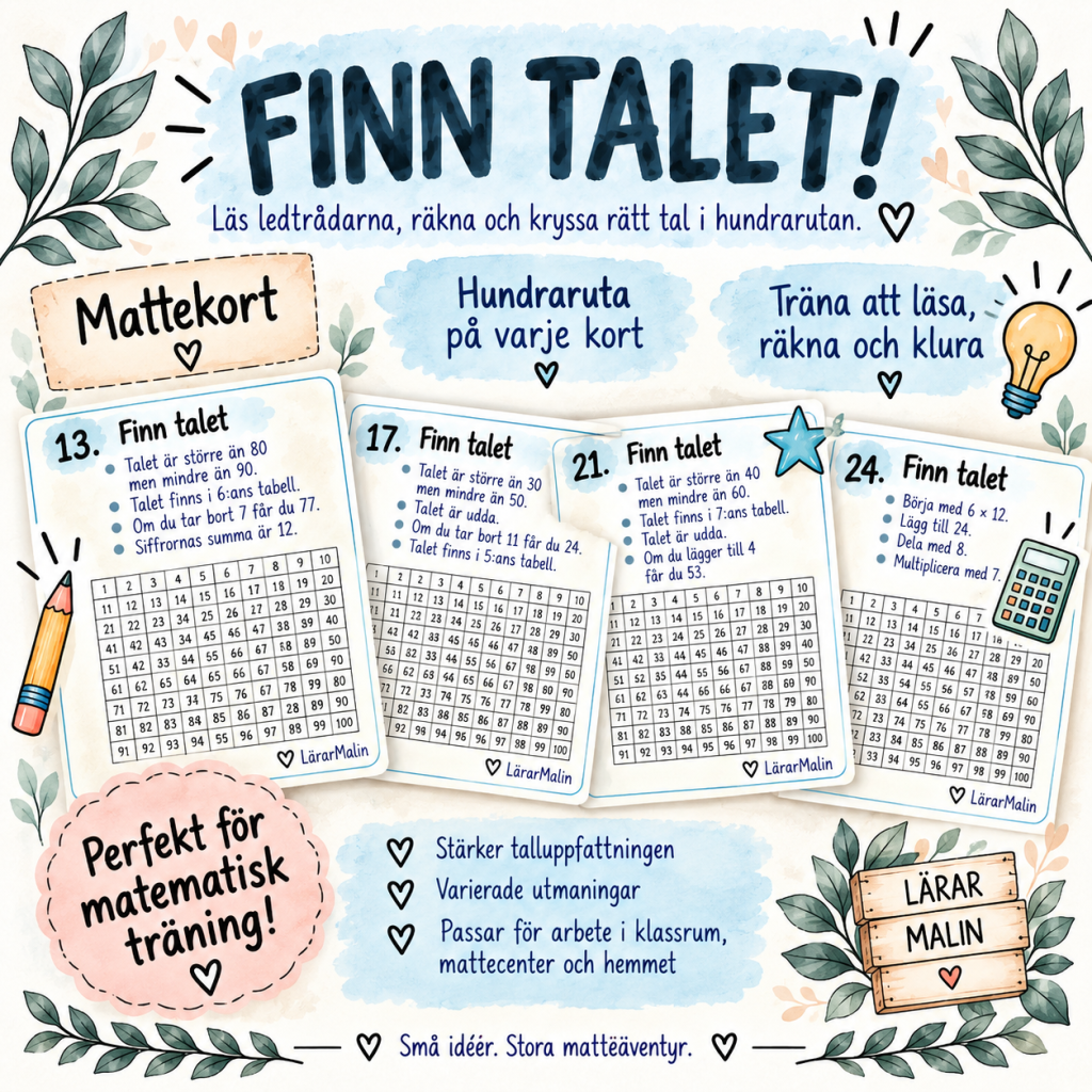 Finn talet 36 matematiska uppgifter
