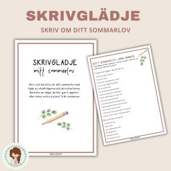 Skrivglädje – skriv om ditt sommarlov