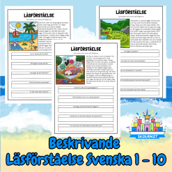 Beskrivande Läsförståelse Svenska Nr 1 – 10 Paket
