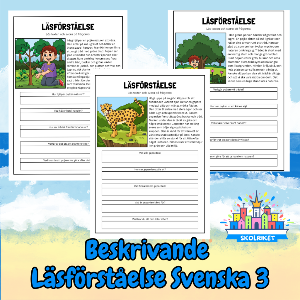 Beskrivande Läsförståelse Svenska Nr 3