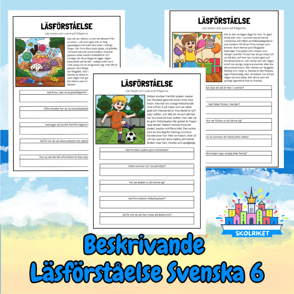 Beskrivande Läsförståelse Svenska Nr 6