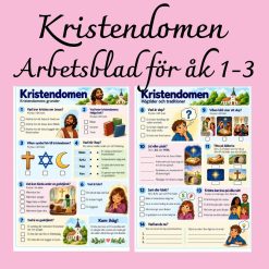 Kristendomen åk 1–3 | Arbetsblad med fakta, övningar & facit