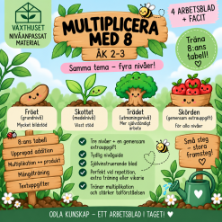 Växthuset | Multiplicera med 8 – nivåanpassat material åk 2–3