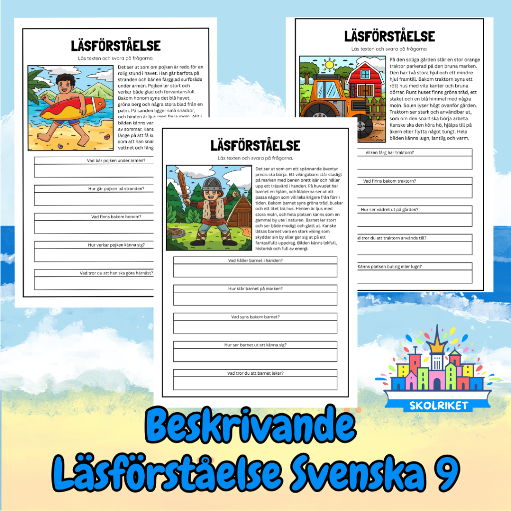 Beskrivande Läsförståelse Svenska Nr 9