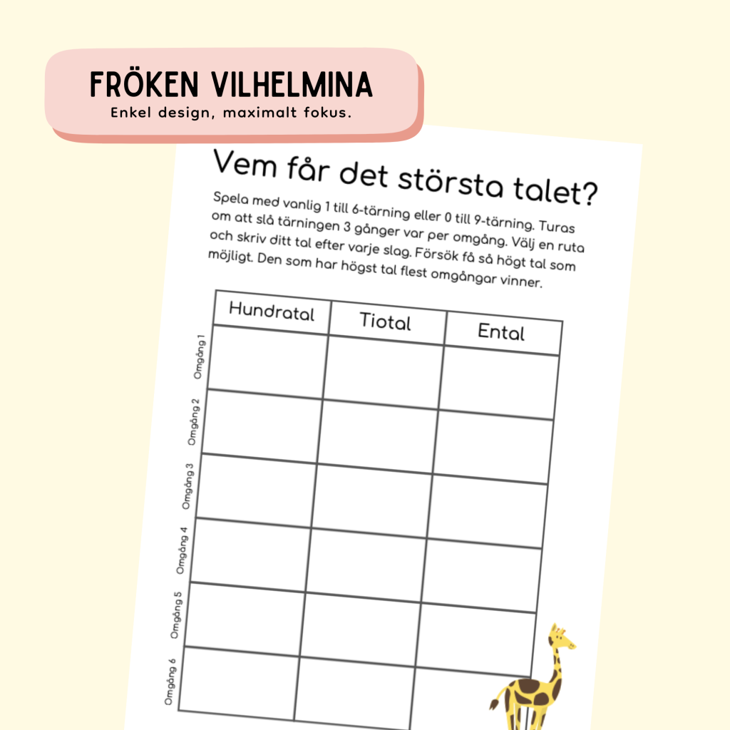 Roliga Mattespel – Träna tiokompisar, dubbelt & positionssystemet!