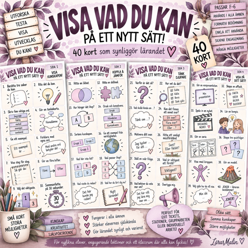 VISA VAD DU KAN på ett annat sätt