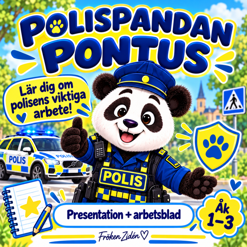 POLISPANDAN PONTUS – lär dig om polisens viktiga arbete 👮