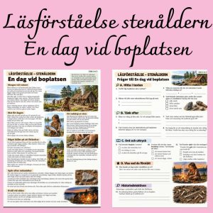 En dag vid boplatsen – läsförståelse om stenåldern + facit
