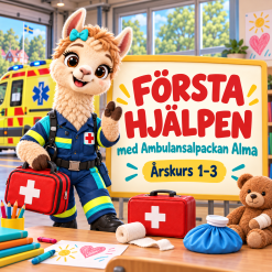 FÖRSTA HJÄLPEN MED AMBULANSALPACKAN ALMA För årskurs 1–3