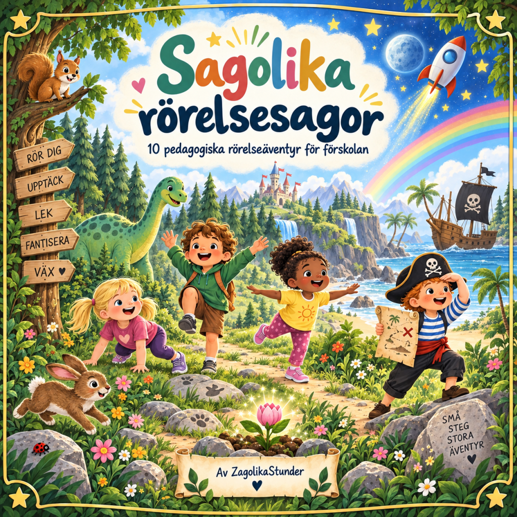 Sagolika rörelsesagor – 10 pedagogiska rörelseäventyr