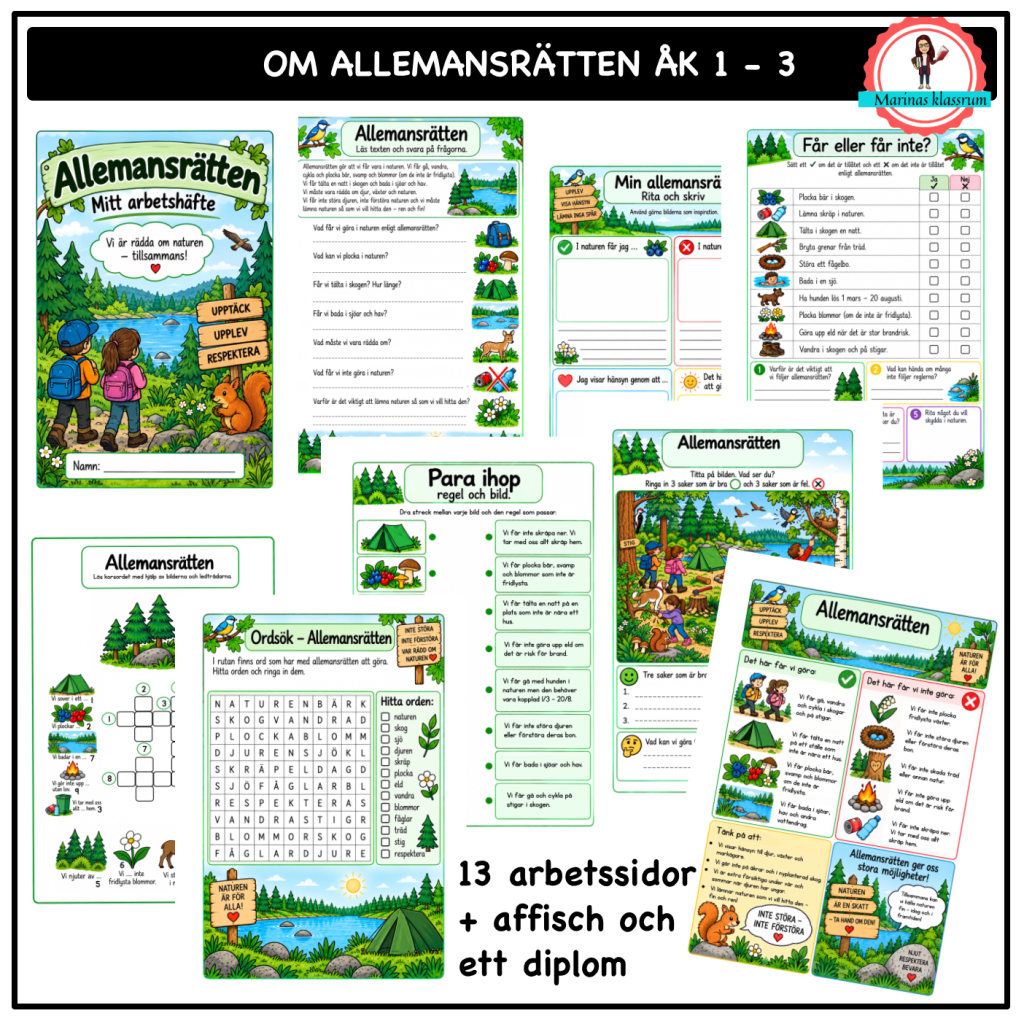 Om allemansrätten åk 1-3