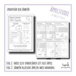 Arbetshäfte Äppelstudie undersök och jämför